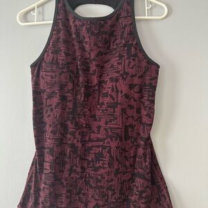 Lucy Burgundy Patterned Sports Bra